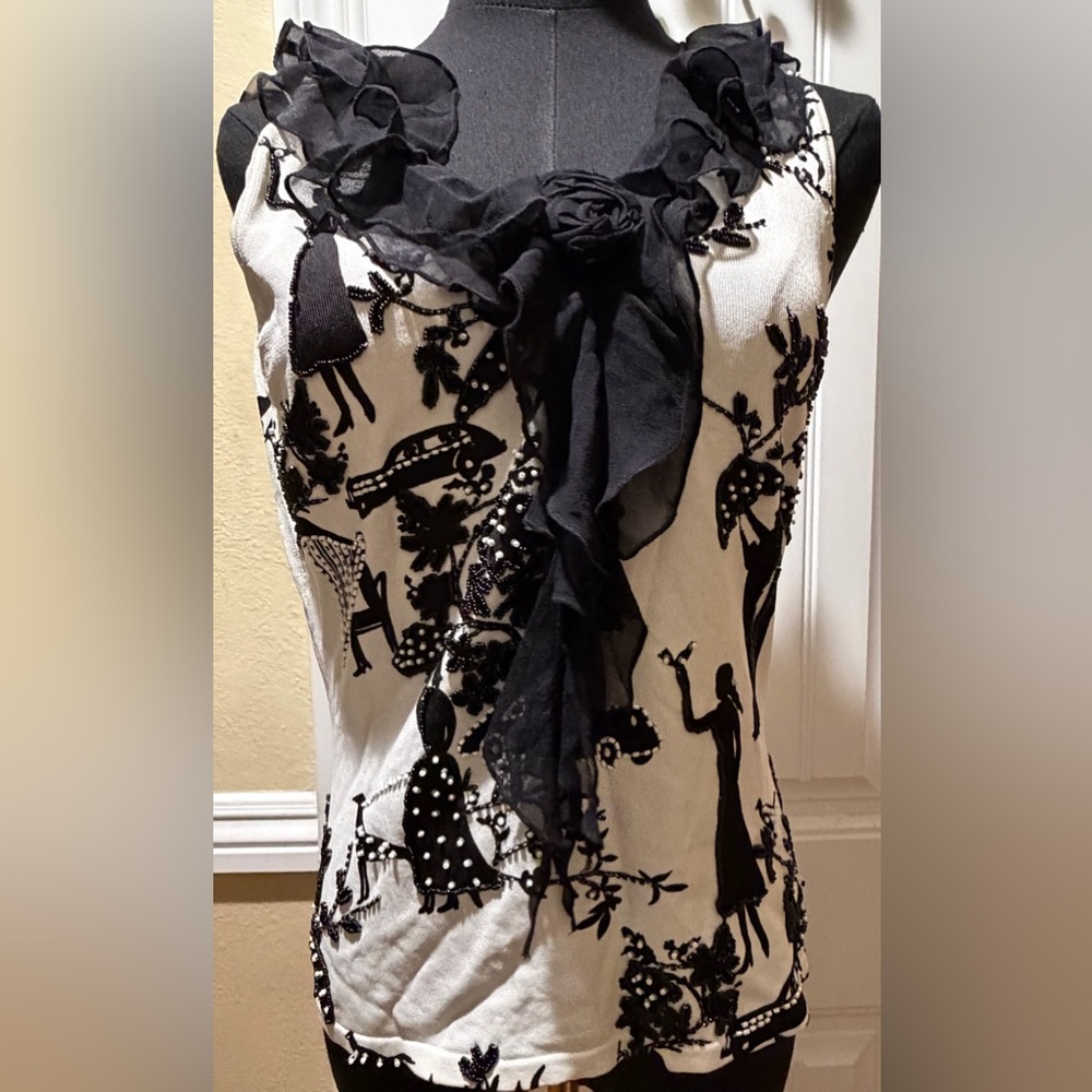 Alberto Makali Black and White Women's Blouse